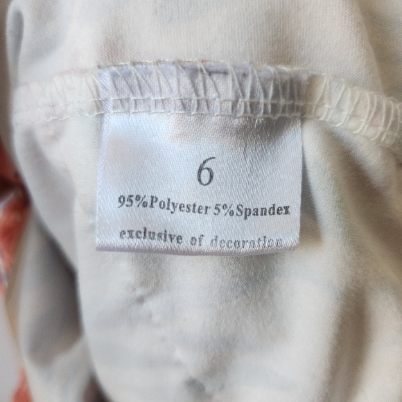 Adorable Sweetness Floral Sleeveless Kids Summer Dress with Ruffle Hem Size 6 - Picture 6 of 6